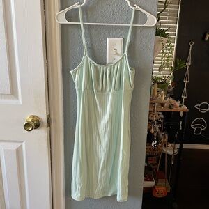 Mint green mini dress bodycon - fits small